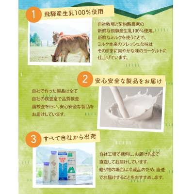 【牧成舎】飛騨の牛乳屋さんが作った こだわりの生乳100%のむヨーグルト750ml×3本 DF040