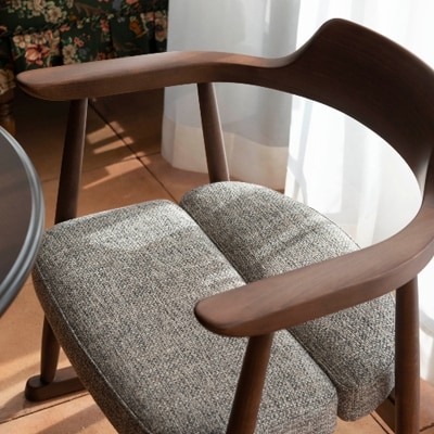 【飛騨の家具】　飛騨産業　低座椅子ハイタイプ(ダーク色) TR3767