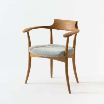 【飛騨の家具】飛騨産業　HIDA　CRESCENTアームチェア(張り座)　ホワイトオーク　CG300