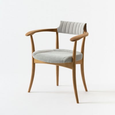 【飛騨の家具】飛騨産業HIDA　CRESCENTアームチェア(背・座張り)ホワイトオーク　CG304