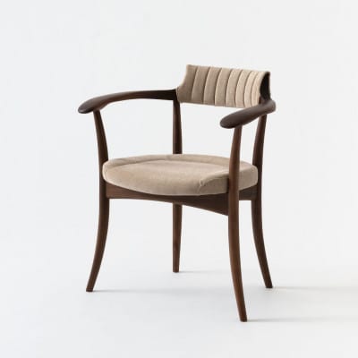 【飛騨の家具】飛騨産業　HIDA　CRESCENTアームチェア(背・張り座)ウォルナット　CG305