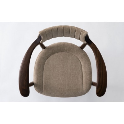 【飛騨の家具】飛騨産業　HIDA　CRESCENTアームチェア(背・張り座)ウォルナット　CG305