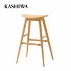 【KASHIWA】ハイスツール　飛騨の家具　オーク材　板座 TR4124