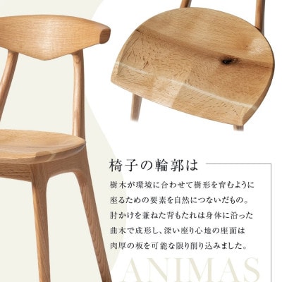 【KASHIWA】ANIMAS(アニマス)サイドチェア オーク |  飛騨の家具 AM090