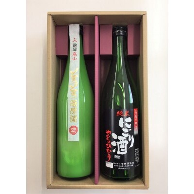 飛騨の地酒　どろどろ濁原酒　山の光 純米にごり酒セット a517
