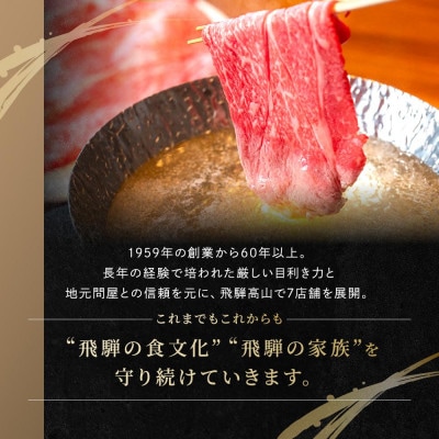 飛騨牛 すき焼き・しゃぶしゃぶ 肩ロース 400g CY037