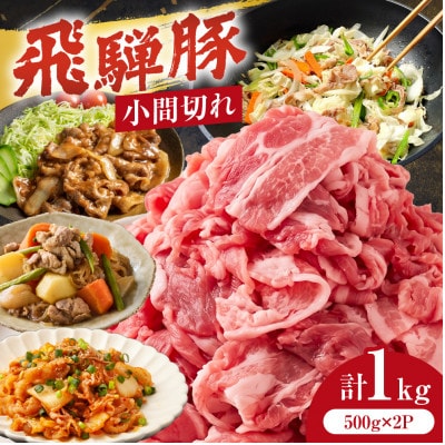 飛騨豚 こま切れ 切り落とし 1kg 小分け 500g×2パック  国産 豚肉 CY050