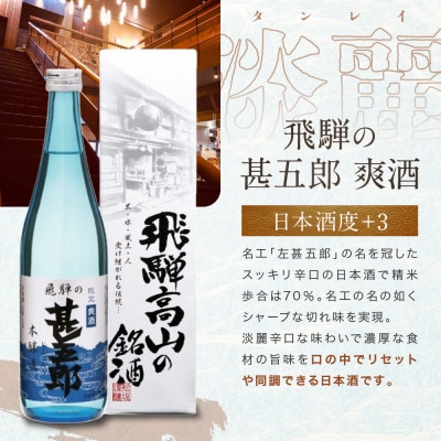 辛口のみくらべセット(5勺枡付) 濃厚 淡麗 飲みくらべ  蔵元限定酒 岐阜県 飛騨高山 FB046