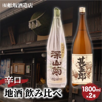 飛騨の辛口地酒一升瓶飲み比べセット　1800ml×2本 TR4326