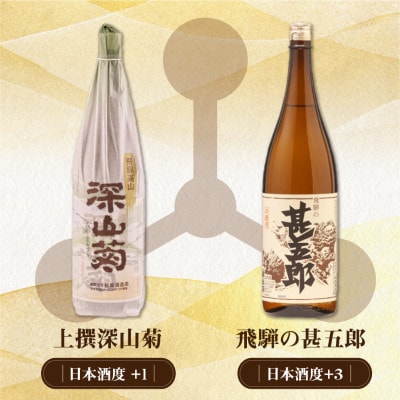 飛騨の辛口地酒一升瓶飲み比べセット　1800ml×2本 TR4326