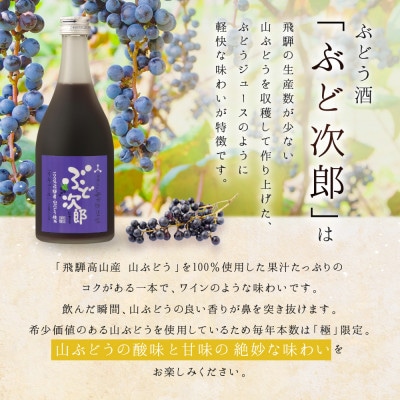 飛騨の地酒で造ったゆず酒「ゆず兵衛」と山ぶどう酒「ぶど次郎」 FB004