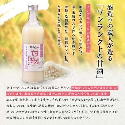 酒造りの蔵人が造る、米こうじで造った甘酒12本セット FB009