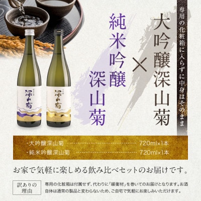 【訳あり】辛口大吟醸とフルーティーな純米吟醸の飲み比べセット FB055