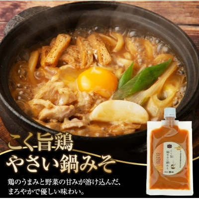 辛旨にんにく味噌だれ3個とこく旨鶏やさい鍋みそ3個 セット AV023
