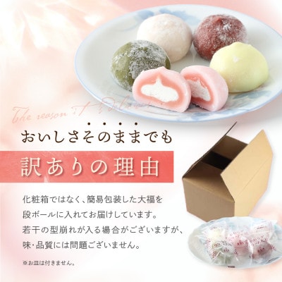 【訳あり】やわらかクリーム大福 計23個 5種セット(冷凍・個包装) GC014