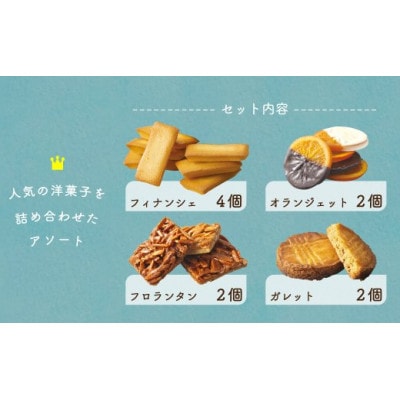 焼菓子詰め合わせ(フィナンシェ4個、フロランタン2個、ガレット2個、オランジェット2個)TR4293
