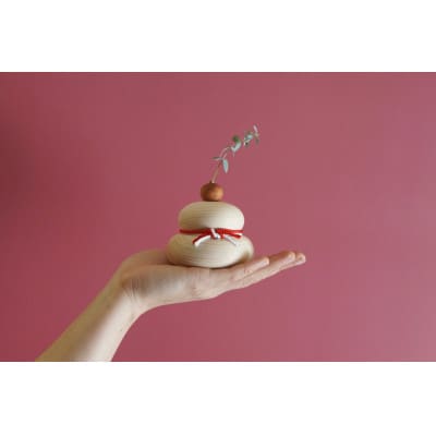 osio craftの木製鏡餅　お正月飾り　TR4407