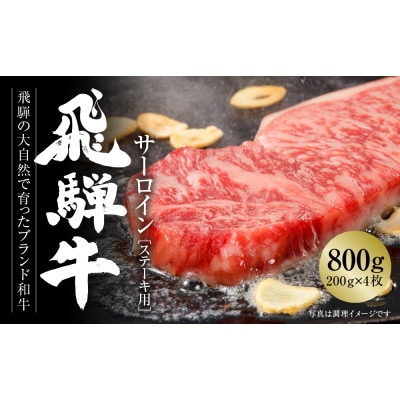飛騨牛 サーロインステーキ　800g(200g×4枚)　冷凍真空パック MZ010