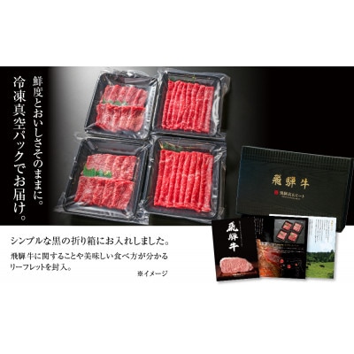 飛騨牛 赤身(スライス/焼肉)150g×4パック 真空パック 飛騨高山ミート MZ015