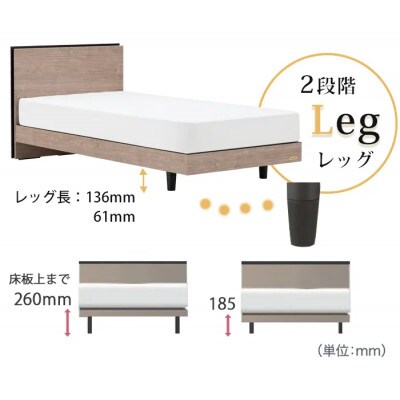 フランスベッド　フレームのみ　セミダブル　BG-001/002(LG)選べるフレームカラー
