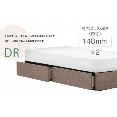 フランスベッド　フレームのみ　セミダブル　FAD-F1 (DR引出付き260mm)フレームカラー選択