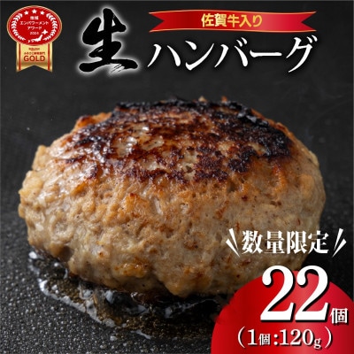 佐賀牛入り　生ハンバーグ(22個入り)(上峰町)