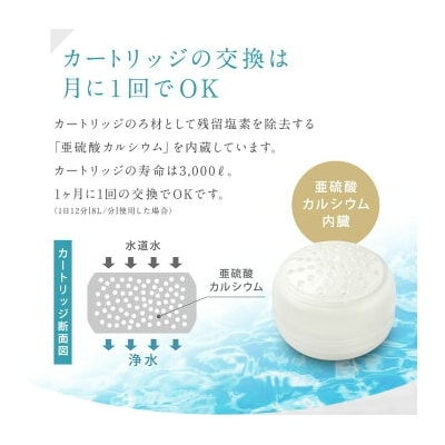 シャワーヘッド 浄水シャワーウォータークチュール (ブラック) (浄水カートリッジ 1個付)