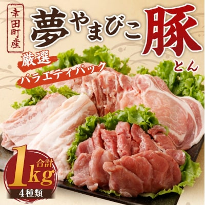 「夢やまびこ豚」厳選バラエティパック 1.0kg | 豚肉 肉 詰め合わせ セット トンカツ 小分け