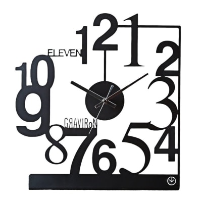 GRAVIRoN Anomaly   置き時計   黒皮鉄 