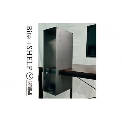 GRAVIRoN Bite+shelf   黒皮鉄 (デスクシェルフ) 