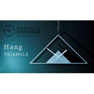 GRAVIRoN Hang TRIANGLE 黒皮鉄(ひっ掛け時計) 420×210mm 260g 