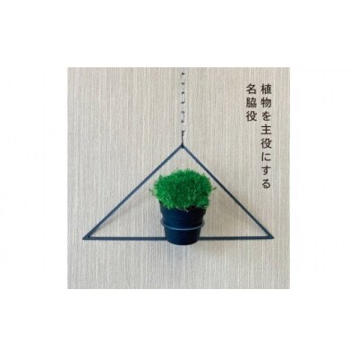 GRAVIRoN Hang Plants シリーズ Triangle　 黒皮鉄(プランツハンガー)