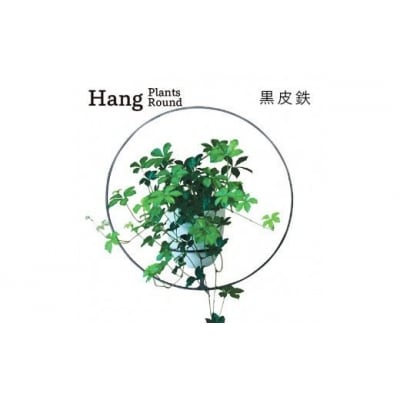 GRAVIRoN Hang Plants シリーズ Round　 黒皮鉄(プランツハンガー)