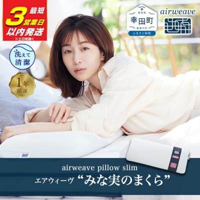 【3営業日以内の発送】エアウィーヴ ピロースリム みな実のまくら