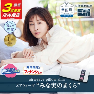 【期間限定 新生活応援セット】【3営業日以内の発送】エアウィーヴ ピロースリム みな実のまくら