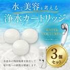 シャワーヘッド用 浄水カートリッジ 3個セット  ウォータークチュール用 塩素除去 節水 交換簡単 