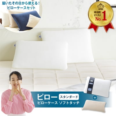 エアウィーヴ ピロースタンダード×ピローケースソフトタッチセット (ベージュ)