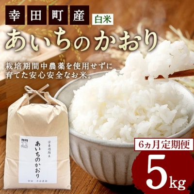 【6カ月定期便】幸せな田んぼのある町のお米「幸田町産」 あいちのかおり 白米 5kg ◇ | お米