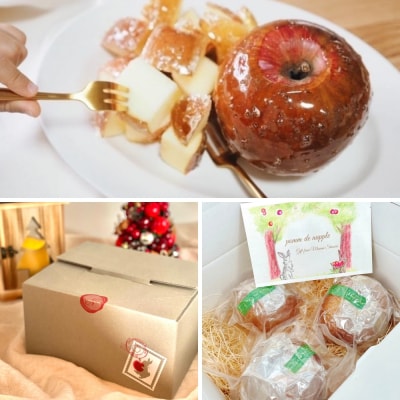 【先行予約】りんご飴「ぽっぷる」( 3個 ) りんご農家が贈るりんご飴