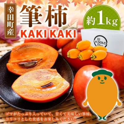 幸田町産 筆柿「KAKI KAKI」1kg ※2025年11月中旬～2026年1月中旬頃に順次発送