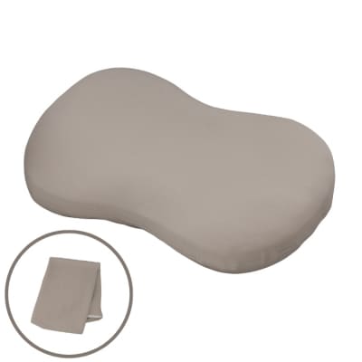 【4号・グレー】ロフテー 「9セルピロー エラスティックパイプ×エアファイバー(枕カバー付き)」