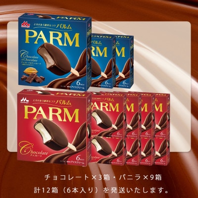 【毎月定期便】【65】パルム マルチ 6本入×9箱/チョコレート&チョコレート 6本入×3箱全2回