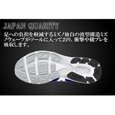 ミズノランニングシューズ【ブルー×パールホワイト2E】AO10