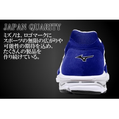 ミズノランニングシューズ【ブルー×パールホワイト3E】AO13