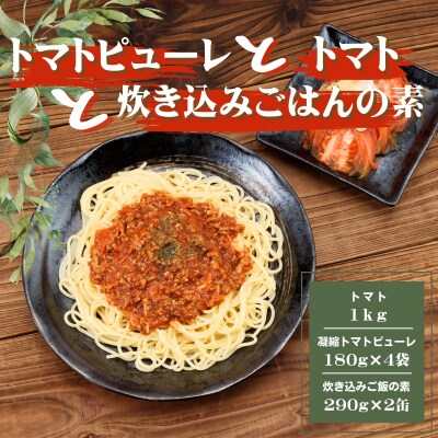 田中農園自慢のトマト1kgと缶詰とピューレーセット AP5