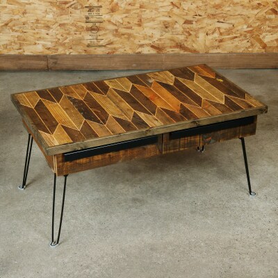 KOZAinoTSUKUE【古材の机】矢絣 AV13