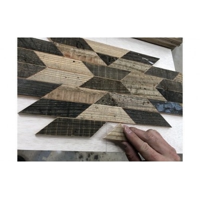 KOZAinoTSUKUE【古材の机】ジオメトリック AV14