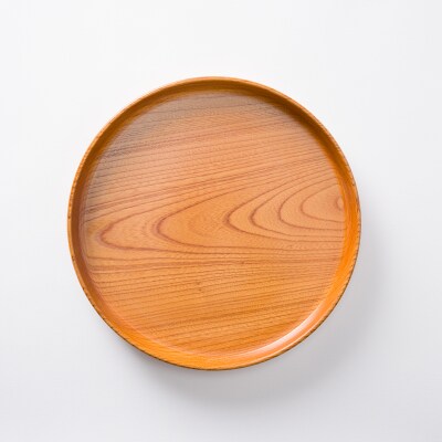 ケヤキの丸盆(28cm)AW12