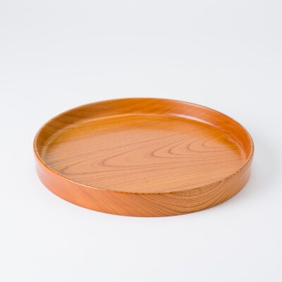 ケヤキの丸盆(28cm)AW12