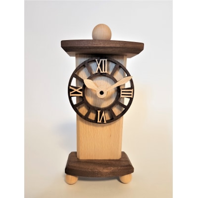 無垢材　木の置き時計(ローマ数字)　AH17　